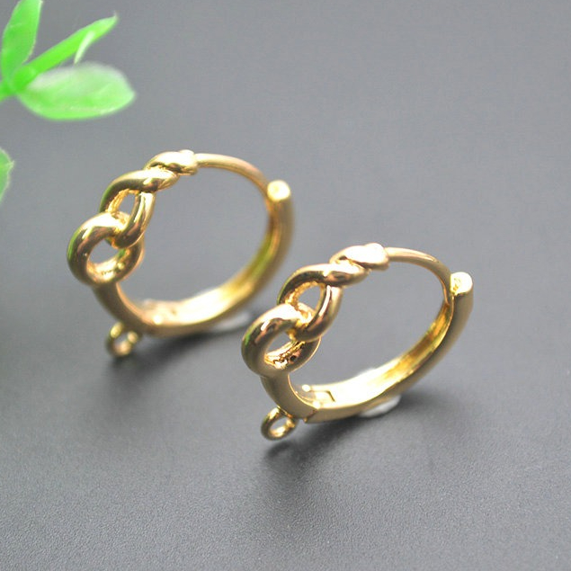Jewelry Making Hoops - 30 adet Bükülmüş Yuvarlak Daire 18