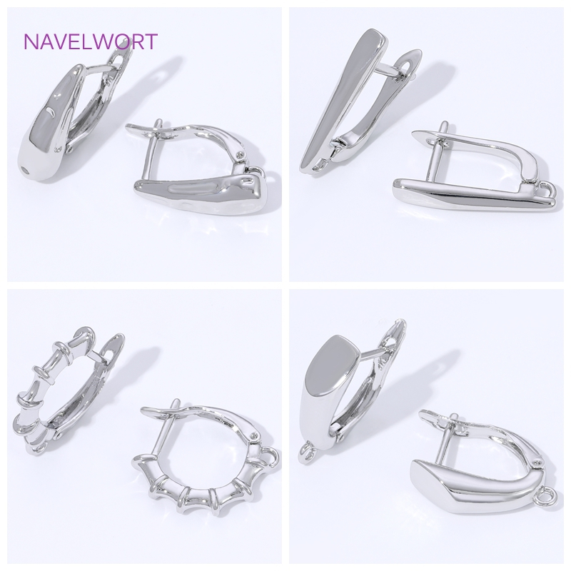 Jewelry Making Items - 18K Altın Kaplama Pürüzsüz Küpe Kancaları