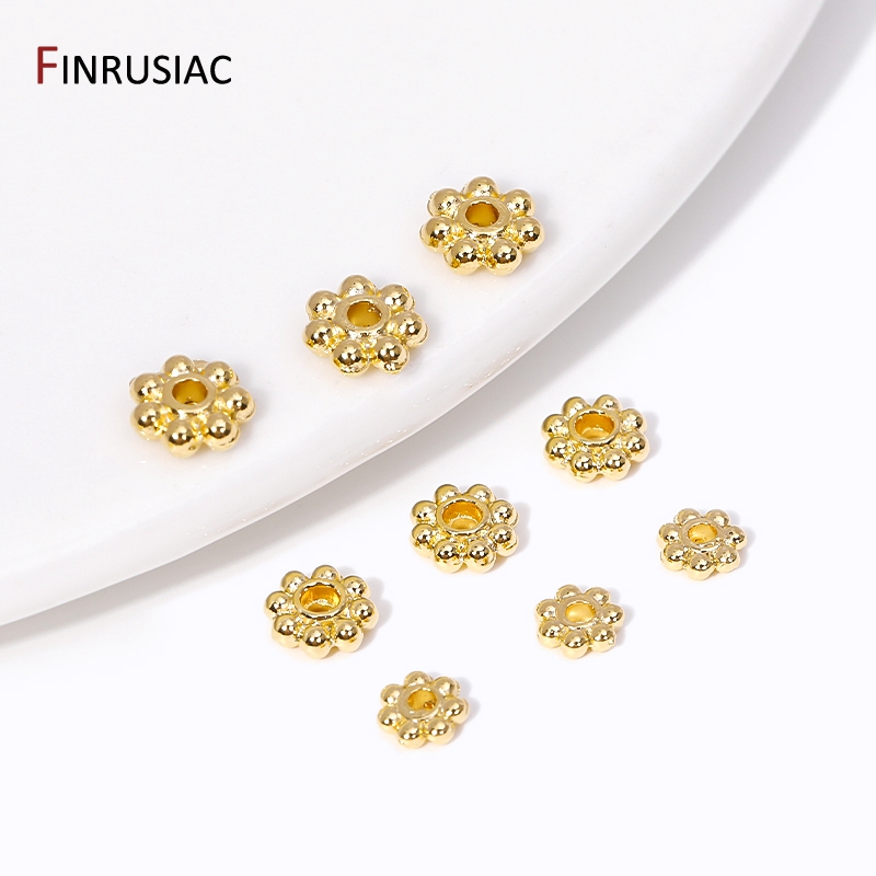Jewelry Making In Bali - 30 adet 4mm/5mm/6mm 14K gerçek altın