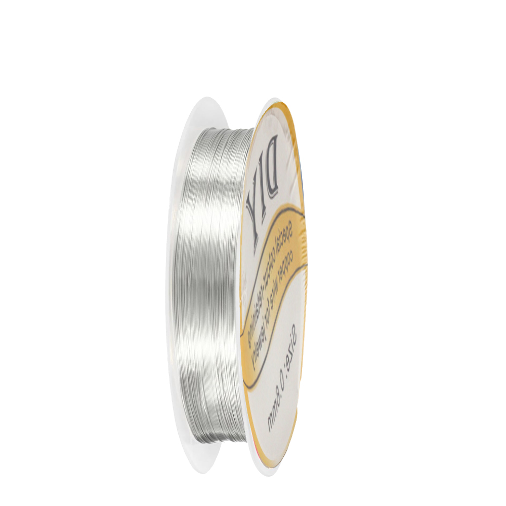 Jewelry Making Thread - 1 rulo gümüş bakır tel 0.3/0.4/0.5/0.6/0.8mm