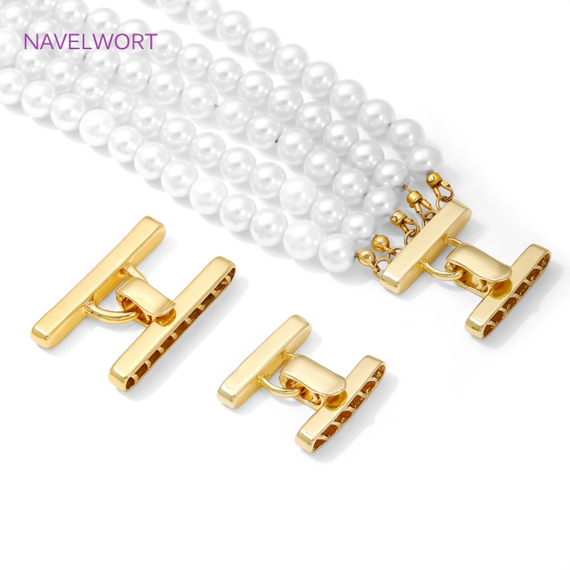 Jewelry Making Items - Çoklu Telleri Kolye Toka 18 K