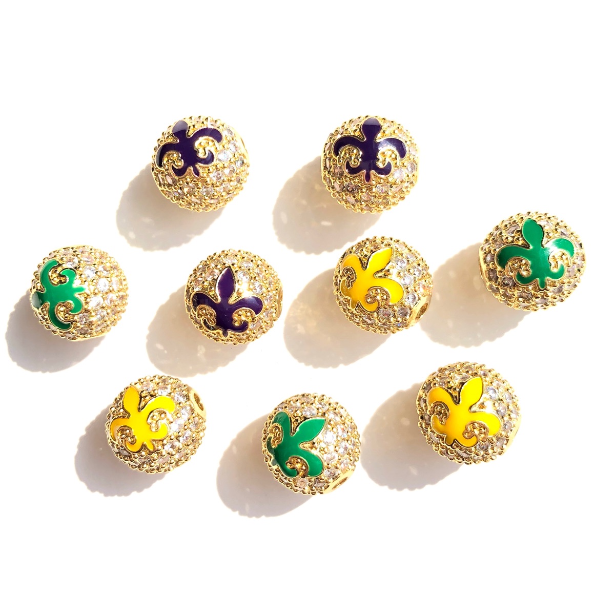 Jewelry Making New Orleans - 9 adet Yeşil Sarı Mor New