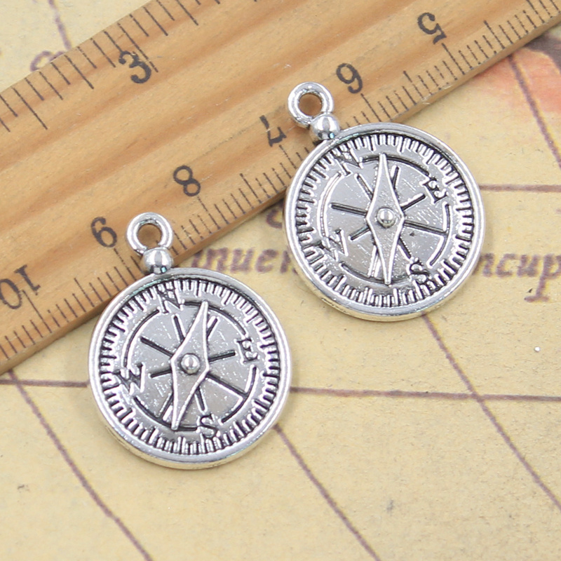 Jewelry Making Guide - 10 adet Charms Pusula Kılavuzu 27x20mm