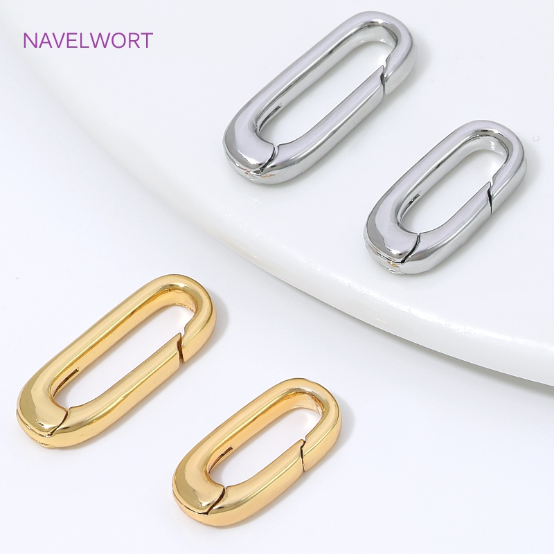 Jewelry Making Items - 1/2/4 adet 18K altın kaplama Oval