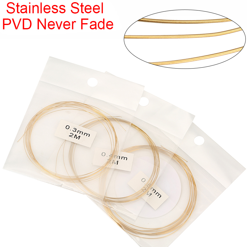Jewelry Making Thread - 2 metre Paslanmaz Çelik 0.3 0.4