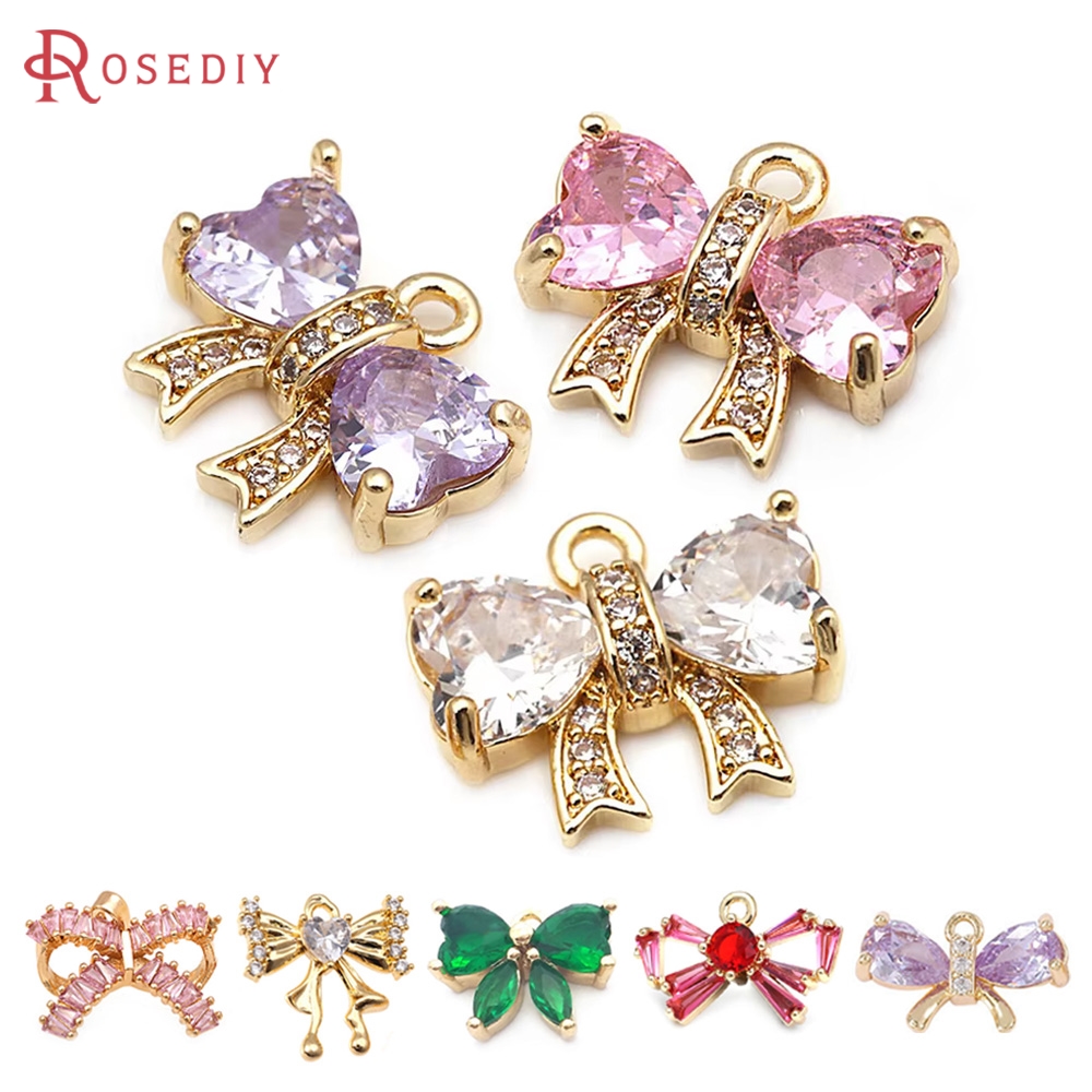 Jewelry Making Knots - 18 K Altın Rengi Pirinç Zirkon