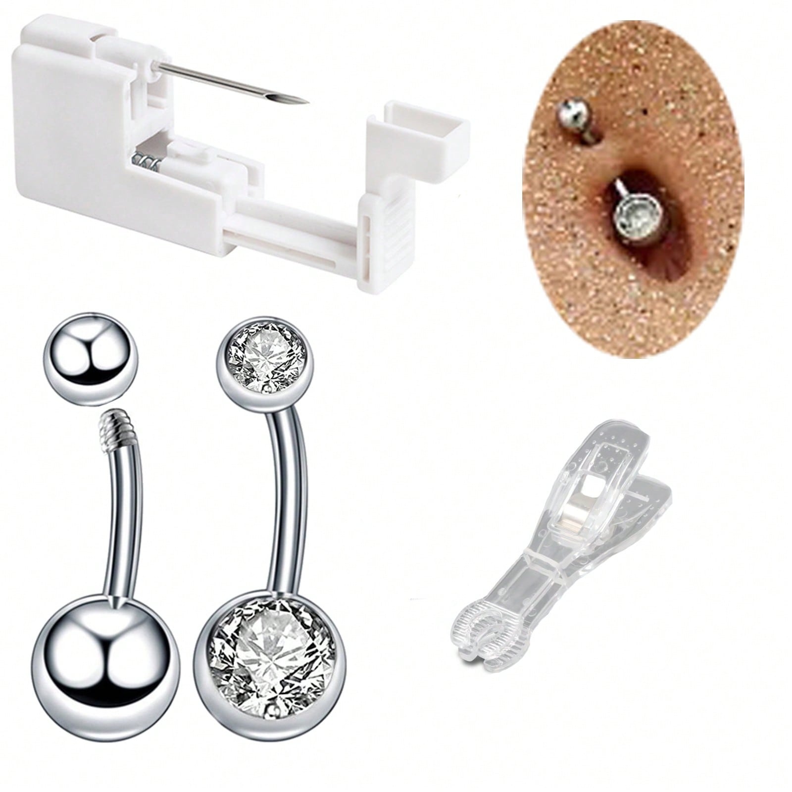 Jewelry Making Kit Professional - 4 adet/takım profesyonel vücut piercing seti