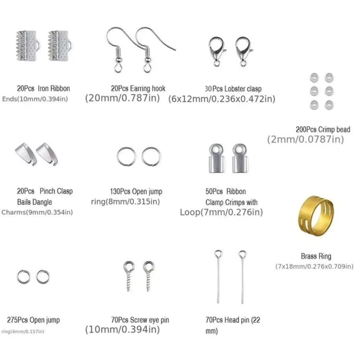 900 adet DIY Takı Bulguları Se - Jewelry Making Online incelemesi ve fiyatı