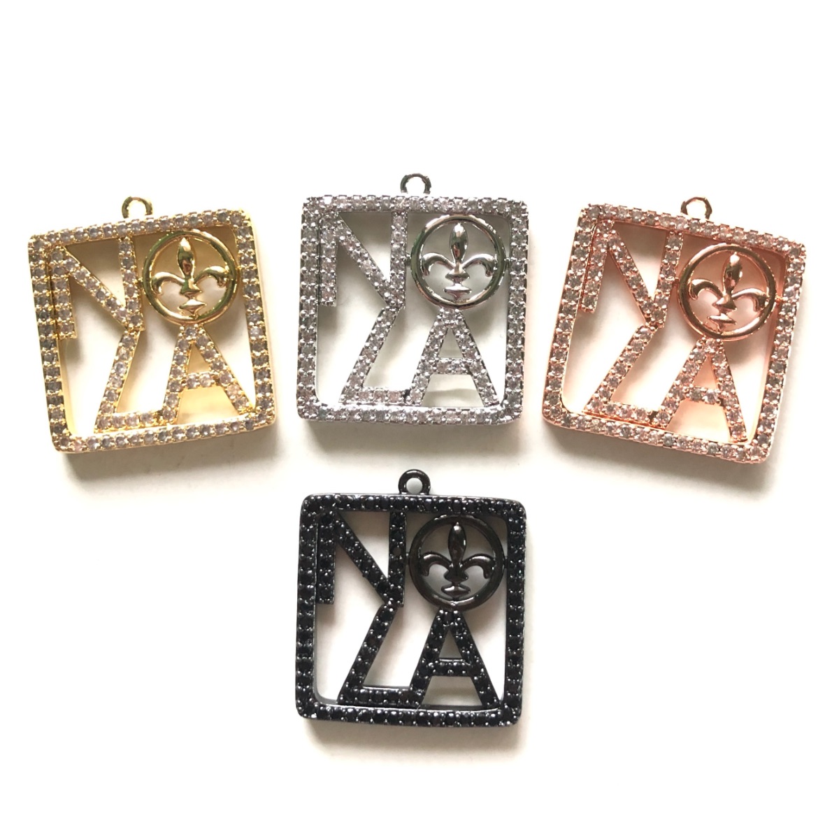 5 adet zirkon Pave NOLA Fleur  - Jewelry Making New Orleans incelemesi ve fiyatı