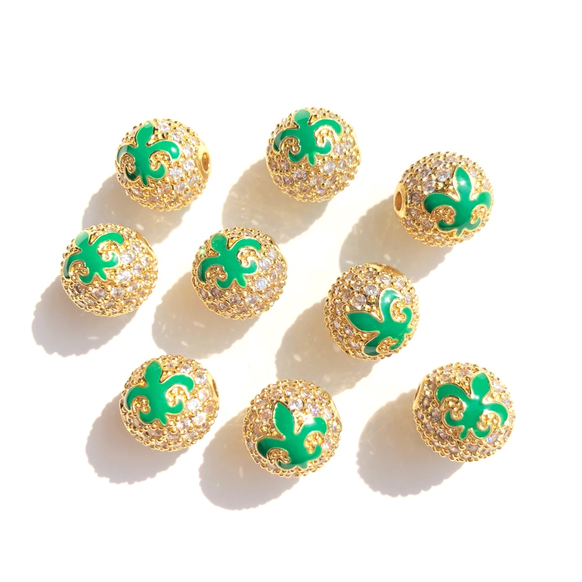 9 adet Yeşil Sarı Mor New Orle - Jewelry Making New Orleans incelemesi ve fiyatı