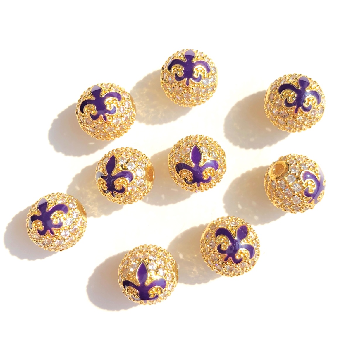 9 adet Yeşil Sarı Mor New Orle - Jewelry Making New Orleans incelemesi ve fiyatı