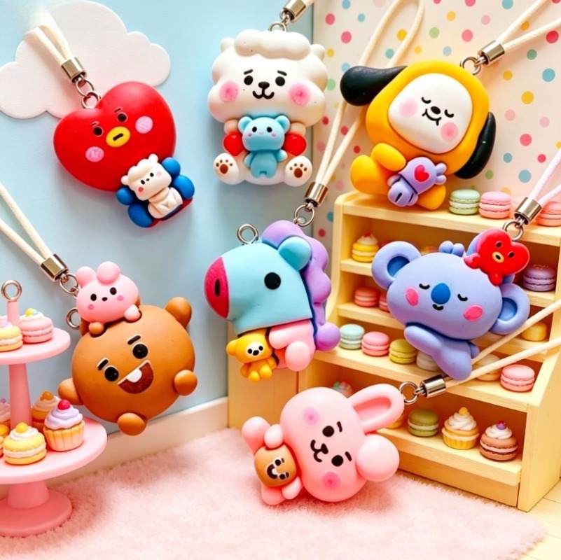 7 adet BT21 Reçine Karikatür F - Jewelry Making With Resin incelemesi ve fiyatı