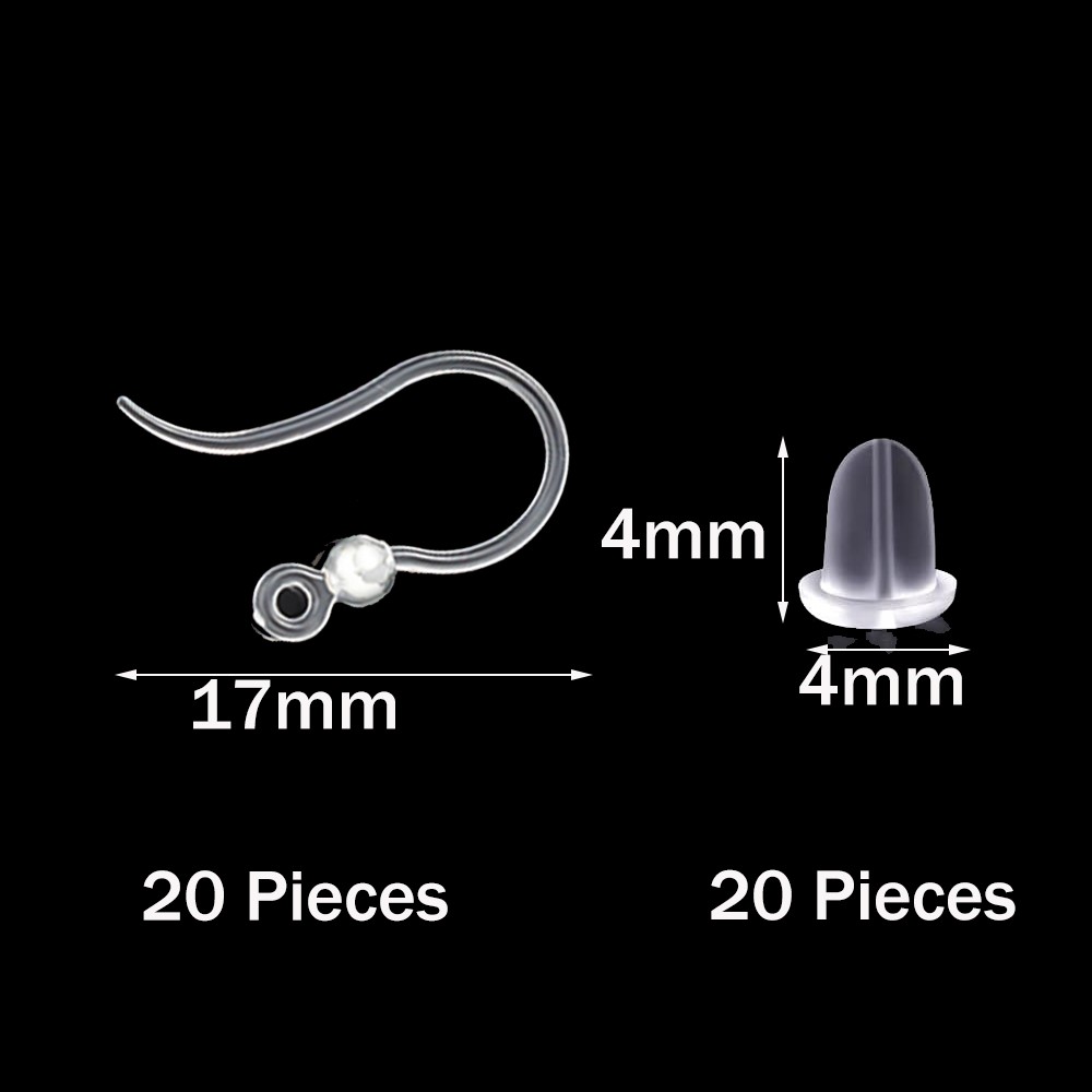 40 adet Şeffaf Plastik Küpe Ka - Jewelry Making Thread incelemesi ve fiyatı
